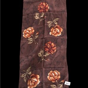 Talbots Floral Brown Scarf